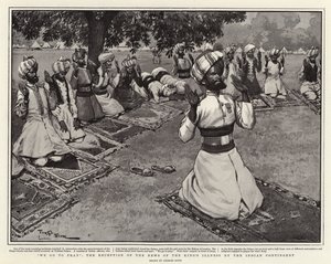 Nous allons prier, la réception de la nouvelle de la maladie du roi par le contingent indien - Georges Bertin Scott